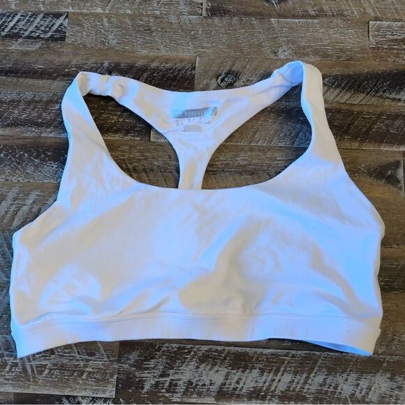 Forever 21 white sports bra size Large - Picture 1 of 4
